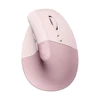 Kép 1/7 - Logitech Lift Vertical Ergonomic Rose - függőleges ergonómikus jobbkezes vezeték nélküli egér - rózsaszín (910-006478) (Windows & Mac kompatibilis) 