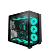 Kép 2/10 - Kediers C590 RGB 9x Fans Tempered Glass Fekete Számítógépház