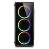 Kép 2/8 - Sharkoon TG4 RGB Tempered Glass Fekete Számítógépház 