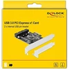 Kép 3/3 - Delock 90387 Bővítőkártya - PCI Express Kártya 2 x belső USB 3.0 tűfejes csatlakozóhoz