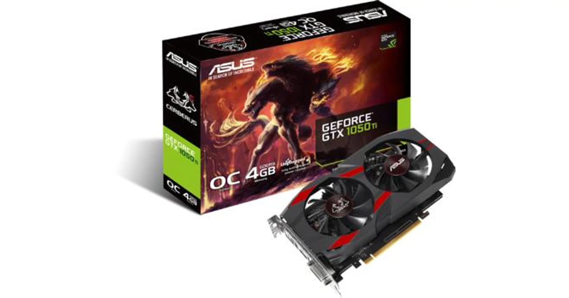 ASUS GeForce GTX 1050 Ti OC 4GB GDDR5 128bit (CERBERUS-GTX1050TI-O4G ...
