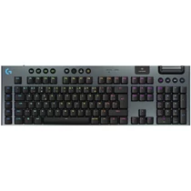 Logitech G915 X Lightspeed Lapos kialakítású vezeték nélküli gamer billentyűzet Tactile Német fekete (920-012671)