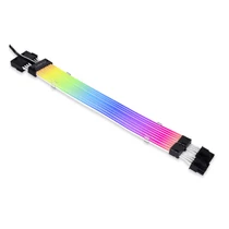 LIAN LI Strimer Plus 2x8 tűs GPU táp hosszabbító kábel ARGB világítással 30 cm