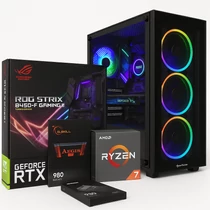 EZCOMP Ryzen Strix Gaming PC - STRIX B450-F GAMING II, AMD Ryzen 7 5800X, 16GB DDR4, 512GB M.2 SSD, 650W 80+ Gold Moduláris, Választható videókártyával 
