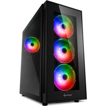 Sharkoon TG5 PRO RGB Black (4044951029105) fekete számítógépház 