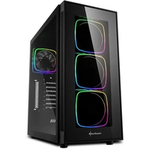 Sharkoon TG6 RGB Tempered Glass fekete számítógépház
