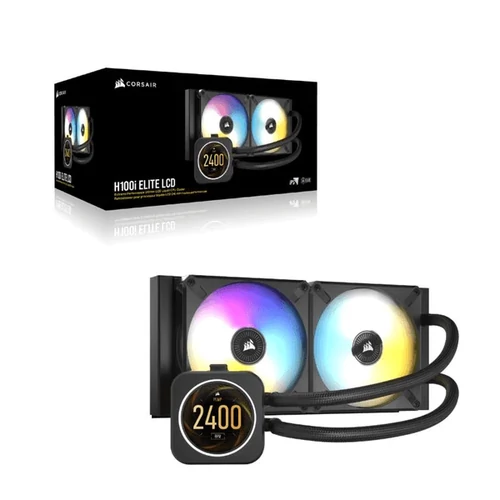 Corsair ICUE H100i ELITE LCD Kijelzős Univerzális CPU Vízhűtés (CW-9060061-WW)