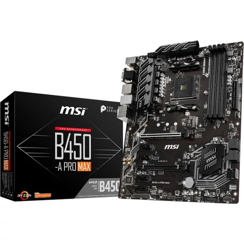 MSI B450-A PRO MAX Alaplap, AM4 foglalat