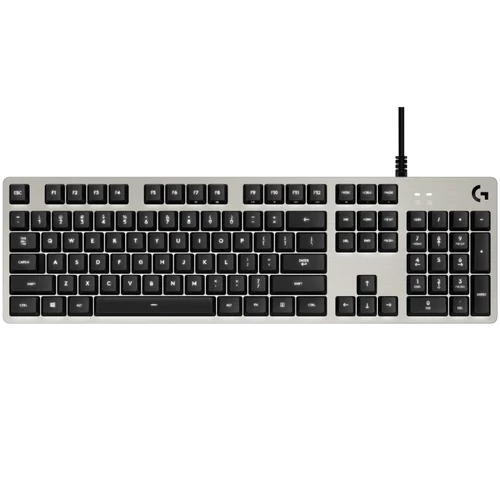 Logitech G413 Silver RGB Romer-G Tactile Switch UK vezetékes mechanikus Gamer billentyűzet (920-008476)