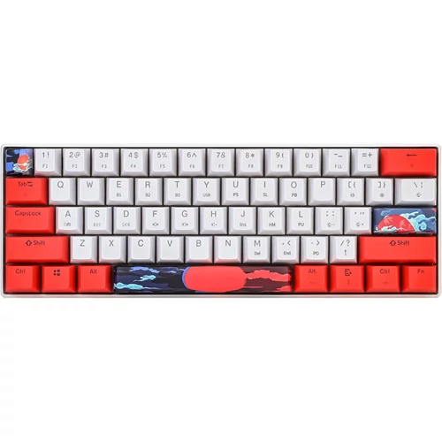 SURMEN GT68 60% (Red Switch) US RGB Mechanikus Vezetékes Gamer Billentyűzet