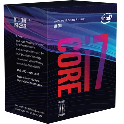 Intel Core i7-8700K 6-Core 3.70GHz LGA1151 Processzor - Intel