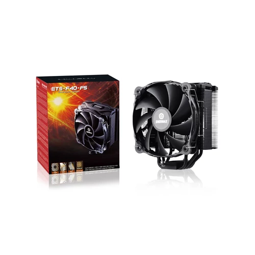 Enermax ETS-F40-FS Silent Solid Black Edition 200W TDP CPU hűtő - AM5 & LGA1700 Kompatibilis
