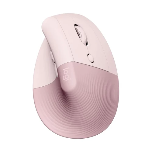 Logitech Lift Vertical Ergonomic Rose - függőleges ergonómikus jobbkezes vezeték nélküli egér - rózsaszín (910-006478) (Windows & Mac kompatibilis) 