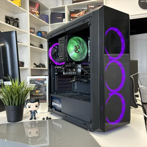 EZCOMP LC Gaming PC - ASUS TUF GAMING B450M, AMD Ryzen 5 5600G, 32GB DDR4, ASUS GeForce RTX 4060 Ti 8GB, 512GB Nvme M.2 SSD, 600W 80+