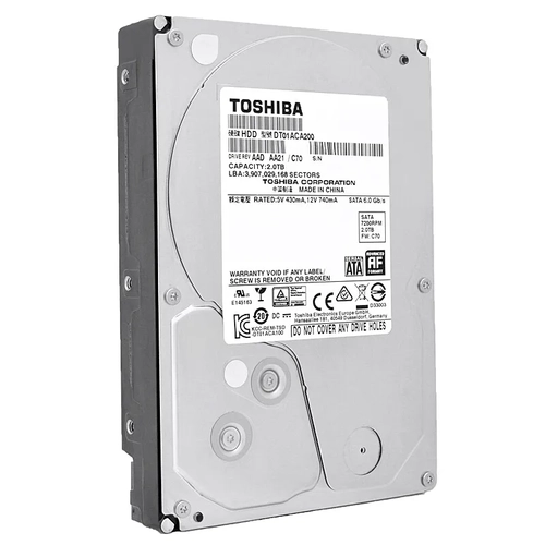 Toshiba 2TB 7200rpm 64MB SATA3 3.5 HDD (DT01ACA200) 