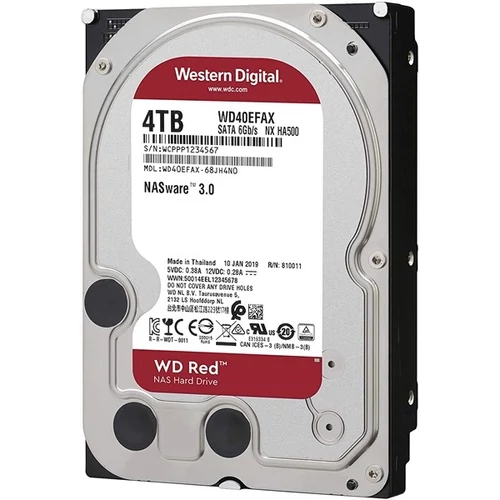 Western Digital WD Red 3.5 4TB 5400rpm 256MB SATA3 HDD (WD40EFAX) 