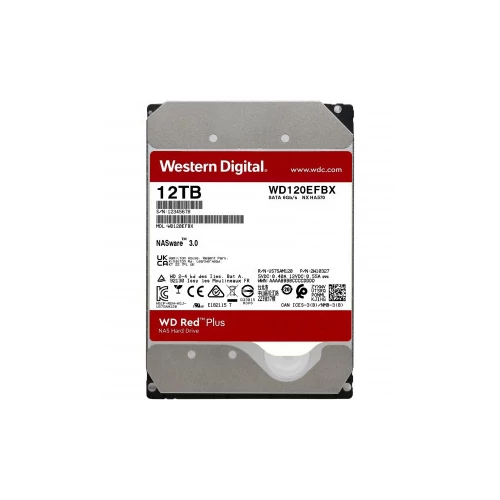 Western Digital WD Red Plus 3.5 12TB 7200rpm 256MB SATA3 HDD (WD120EFBX)  