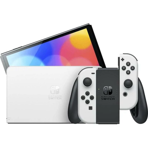 Nintendo Switch OLED Modell Játékkonzol, fehér Joy-Con (NSH008) + Ajándék Hori Screen Protective kijelzővédő fólia