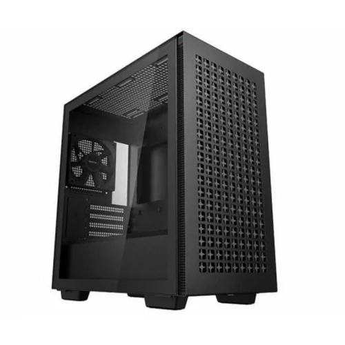 Deepcool CH370 Black (R-CH370-BKNAM1-G-1) mATX, ablakos, fekete számítógépház 