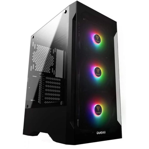 GAMDIAS TALOS E2 Elite RGB Tempered Glass Számítógép ház