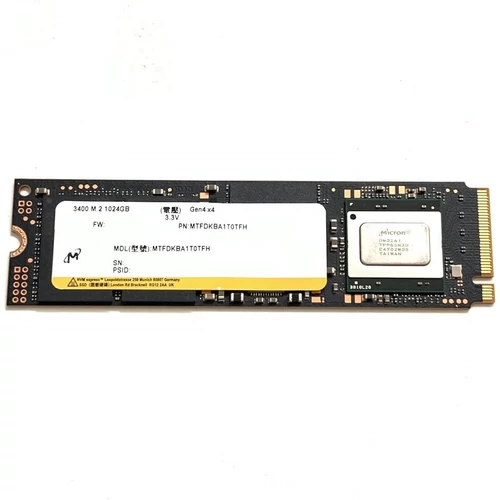 Micron 3400 1TB NVMe M.2 PCIe 4.0x4 TLC SSD (MTFDKBA1T0TFH-1BC1AABHA)