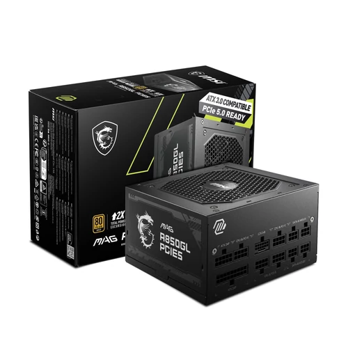 MSI MAG A850GL PCIE5 850W Gold 80+ ATX 3.0 Moduláris tápegység