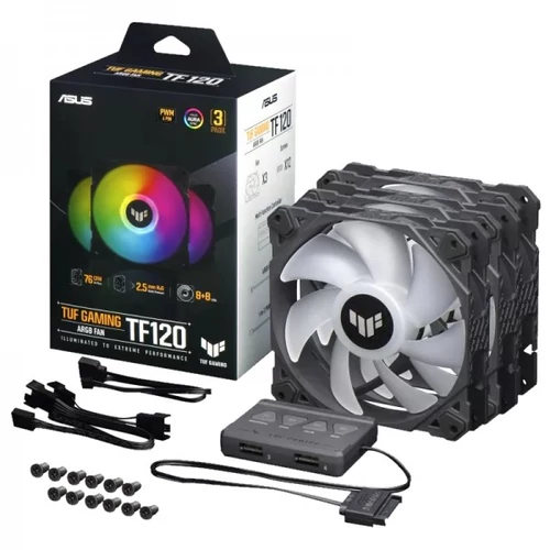 ASUS TUF Gaming TF120 ARGB 3-pack Black (90DA0030-B09030) Ventinlátor vezérlővel 