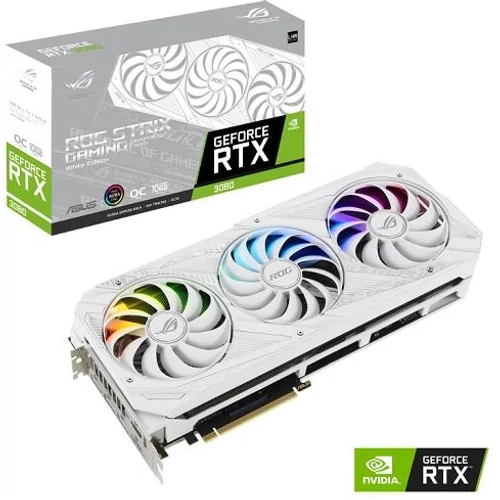ASUS ROG Strix GeForce RTX️ 3080 10GB GDDR6X 320bit (ROG-STRIX-RTX3080-O10G-WHITE-V2) Fehér Videokártya 