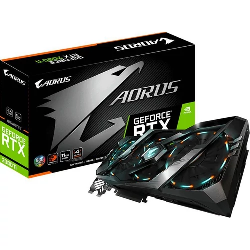 GIGABYTE GeForce RTX 2080 Ti AORUS 11GB (GV-N208TAORUS-11GC) Videokártya
