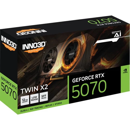 Inno3D GeForce RTX 5070 Twin X2 12GB GDDR7 192bit (N50702-12D7-195064N) Videokártya