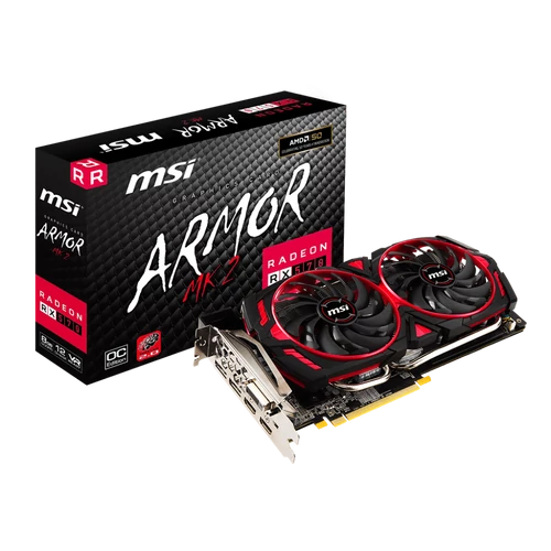 MSI Radeon RX 570 8GB GDDR5 256bit (RX 580 ARMOR MK2 8G OC) Videokártya