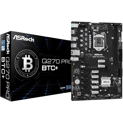 ASROCK Q270 Pro BTC+ (90-MXBHM0-A0UAYZ) Alaplap