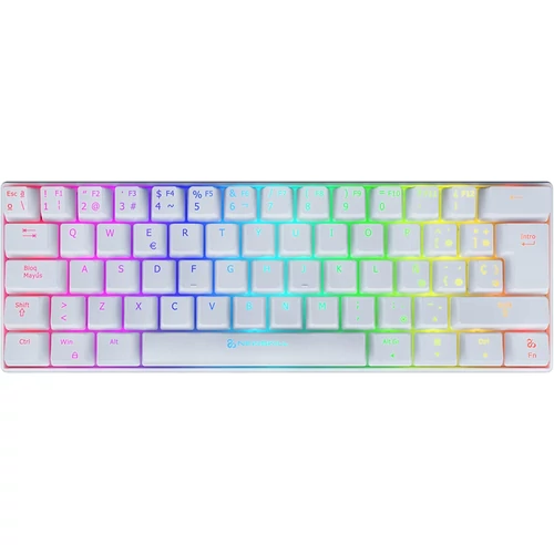 Newskill Pyros Wireless Gaming RGB Bluetooth/USB-C 60% Red Switch Billentyűzet Fehér