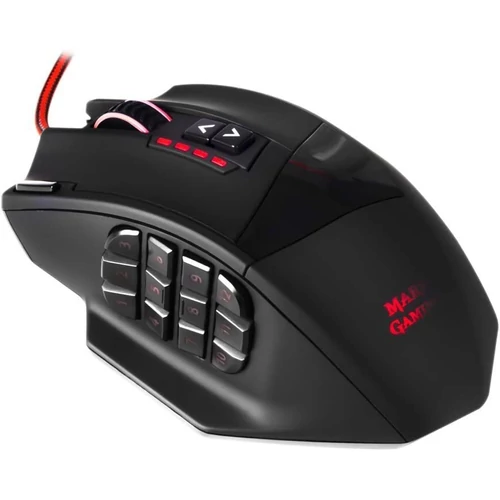 Mars Gaming MM4 Fekete Gamer Egér (MOBA/MMO)