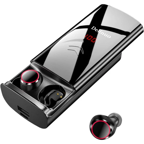 Delinuo T9  Bluetooth Vezeték Nélküli Fülhallgató Bluetooth 5.0 fejhallgató 6000 mAh akkumulátorral / IPX6 / mikrofon / digitális kijelző
