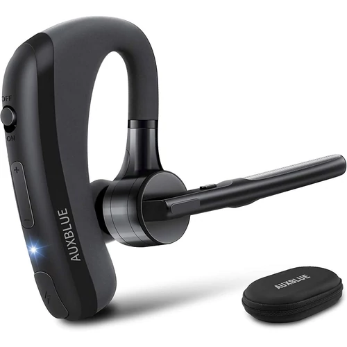 Earpiece V5.1 Bluetooth Headset - aptX HD 23 órás beszélgetés Vízálló vezeték nélküli, CVC8.0 kihangosító kettős mikrofonnal zajszűrő iPhone Android mobiltelefonokhoz