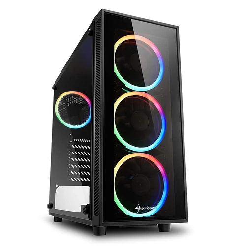 Sharkoon TG4 RGB Tempered Glass Fekete Számítógépház 
