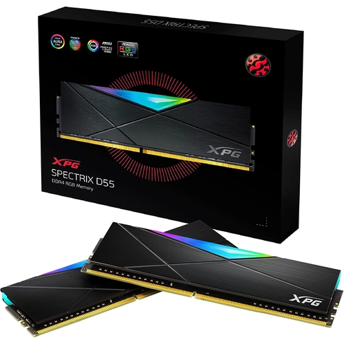 XPG SPECTRIX D55 DDR4 16GB (2x8GB) 3600MHz (‎AX4U36008G18A-DB55) RGB Memória 